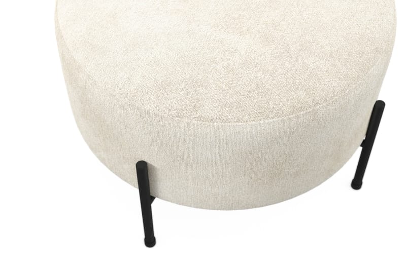Menard Compact Sittpuff Rund 60 cm - Vit - Products - Möbler - Fåtölj & stolar - Pall & puff - Sittpuff