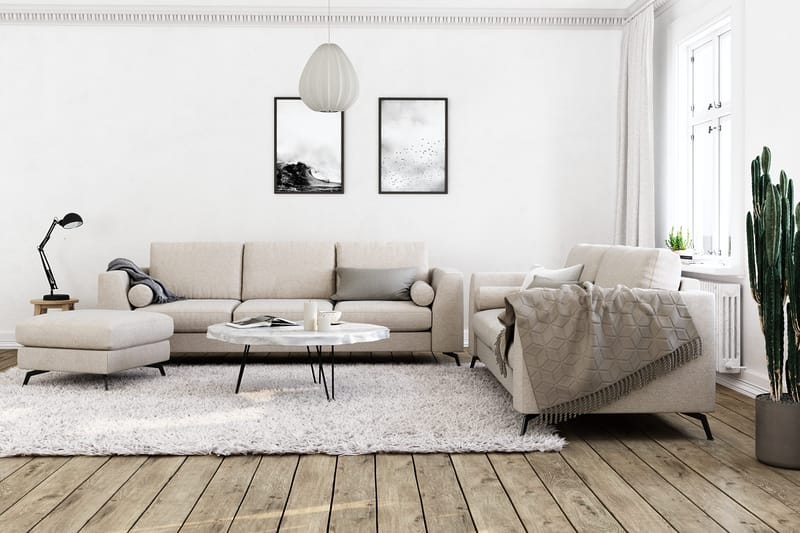 Ocean Lyx Fotpall - Beige - Products - Möbler - Fåtölj & stolar - Pall & puff - Fotpallar