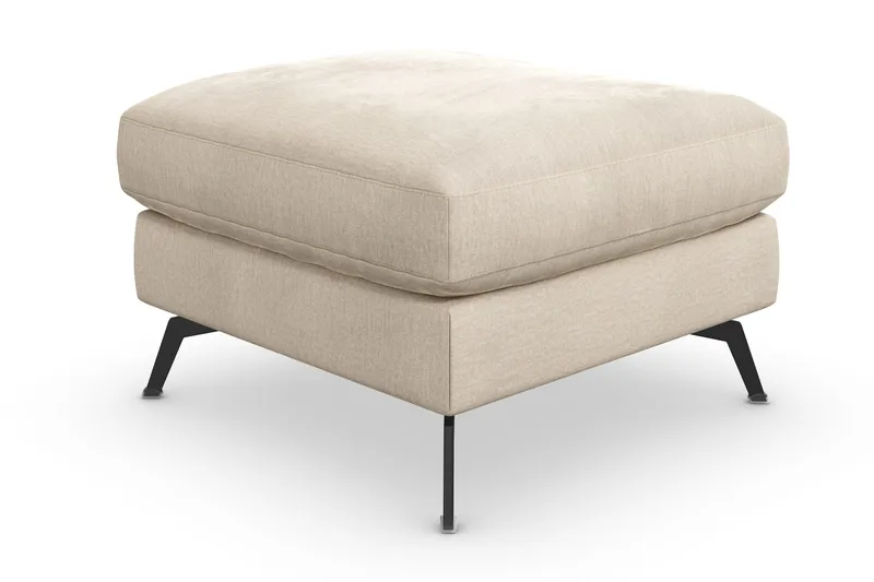 Ocean Lyx Fotpall - Beige/Sammet - Products - Möbler - Fåtölj & stolar - Pall & puff - Fotpallar