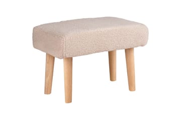 Pall Takoma Beige/ljust trä - Beige/ljust trä - Products - Möbler - Fåtölj & stolar - Pall & puff - Fotpallar