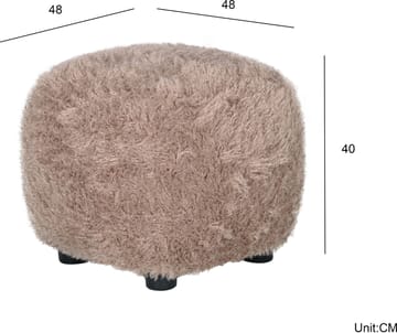 Sittpuff Fluffy i Hårigt Tyg - Brungrå - Products - Möbler - Fåtölj & stolar - Pall & puff - Sittpuff