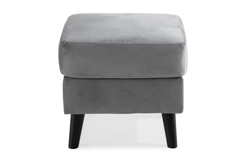 Trend Fotpall - Ljusgrå Sammet - Products - Möbler - Fåtölj & stolar - Pall & puff - Fotpallar