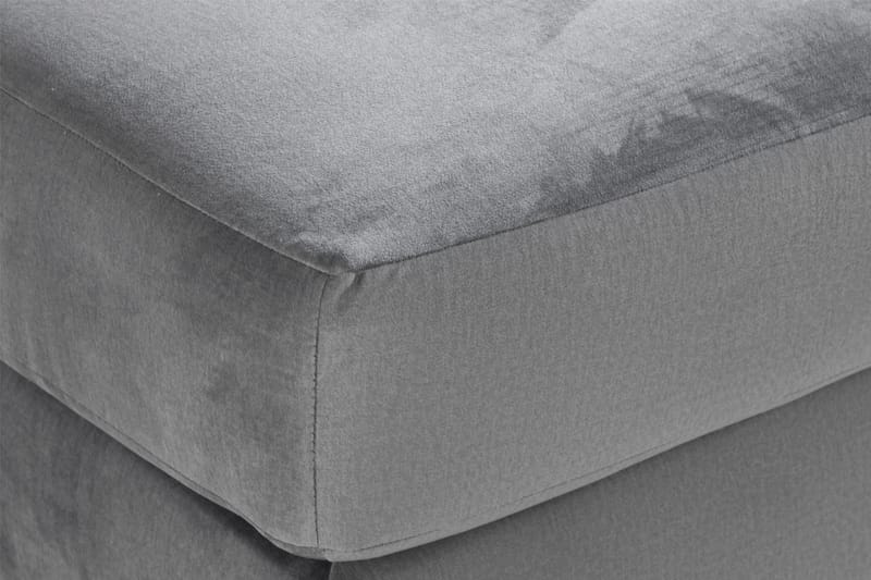Trend Fotpall - Ljusgrå Sammet - Products - Möbler - Fåtölj & stolar - Pall & puff - Fotpallar