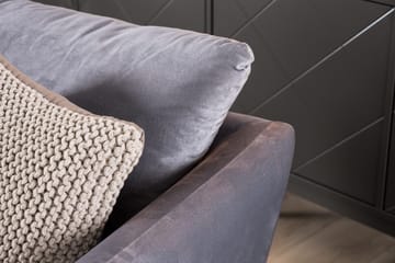 Trend Fotpall - Ljusgrå Sammet - Products - Möbler - Fåtölj & stolar - Pall & puff - Fotpallar