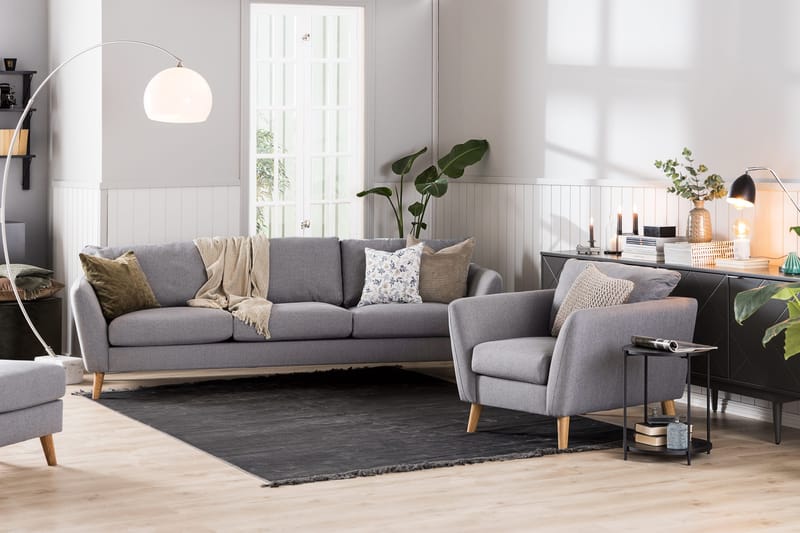Trend Fotpall - Ljusgrå - Products - Möbler - Fåtölj & stolar - Pall & puff - Fotpallar