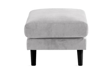 Trend Lyx Fotpall - Ljusgrå/Svart - Products - Möbler - Fåt ölj & stolar - Pall & puff - Fotpallar