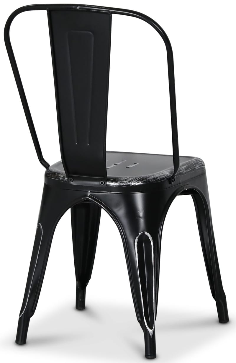 Plåtstol Industry Ingo i plåt - Borstad Svart / Silver - Borstad svart / silver - Products - Möbler - Fåtölj & stolar - Matstol & köksstol