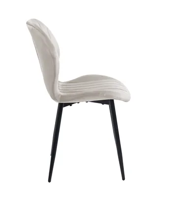 Santos matstol - Beige velvet - Beige - Products - Möbler - Fåtölj & stolar - Matstol & köksstol