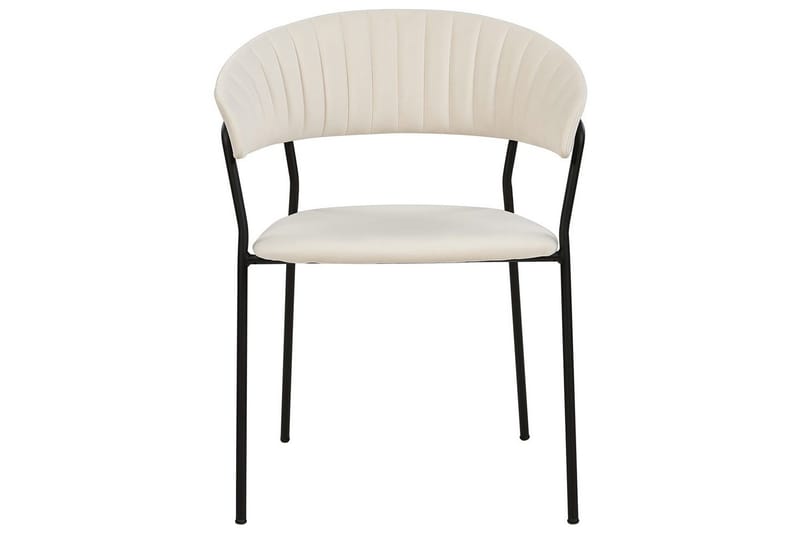Set med 2 matstolar Mariposa - Krämvit, Svart/Sammet - Products - Möbler - Fåtölj & stolar - Karmstol
