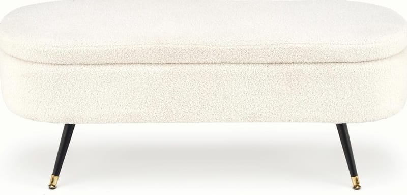 Sittbänk med förvaring offwhite 120 cm bred - Offwhite/svart - Products - Möbler - Fåtölj & stolar - Sittbänk
