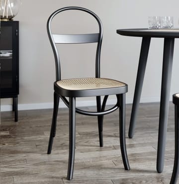 Stol i böjträ med rotting sits - Svart/natur - Products - Möbler - Fåtölj & stolar - Matstol & köksstol