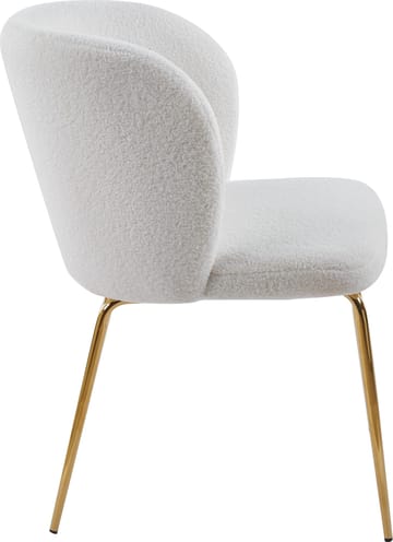 Stol i bouclè med ben i mässing - Cream/mässing - Products - Möbler - Fåtölj & stolar - Matstol & köksstol