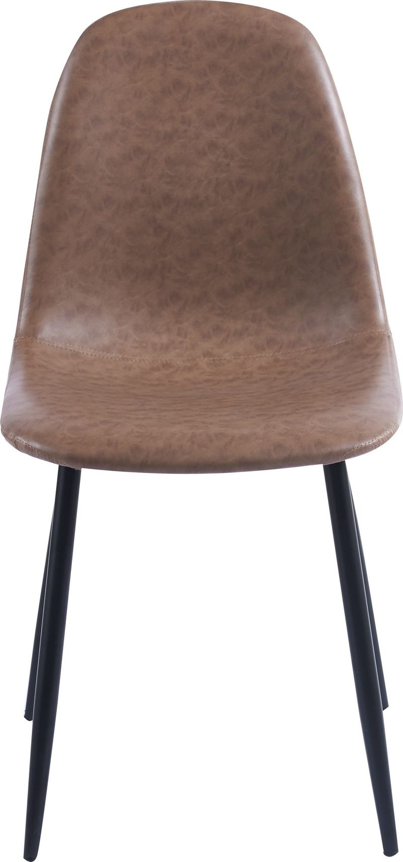 Stol i brunt läderutseende, Vintagebrun