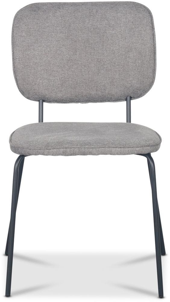 Stol i grått tyg med svarta ben, Grått tyg med svarta ben