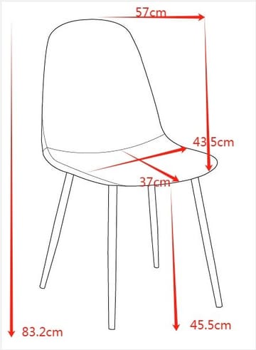 Stol i mörkgrå sammet med svarta ben - Mörkgrå - Products - Möbler - Fåtölj & stolar - Matstol & köksstol