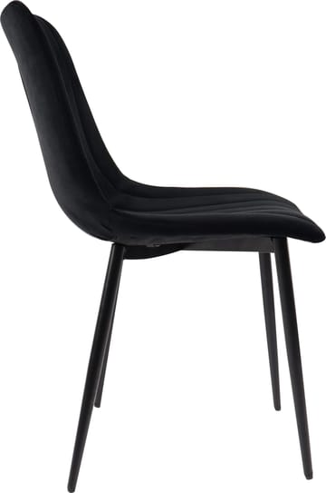 Stol i svart sammet - Kayla - Svart - Products - Möbler - Fåtölj & stolar - Matstol & köksstol