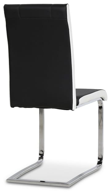 Stol svart pu kromade ben - Denver - Svart/Vit - Products - Möbler - Fåtölj & stolar - Matstol & köksstol