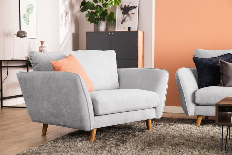 Trend Lyx Fåtölj - Ljusgrå/Svart - Products - Möbler - Fåtölj & stolar - Fåtölj