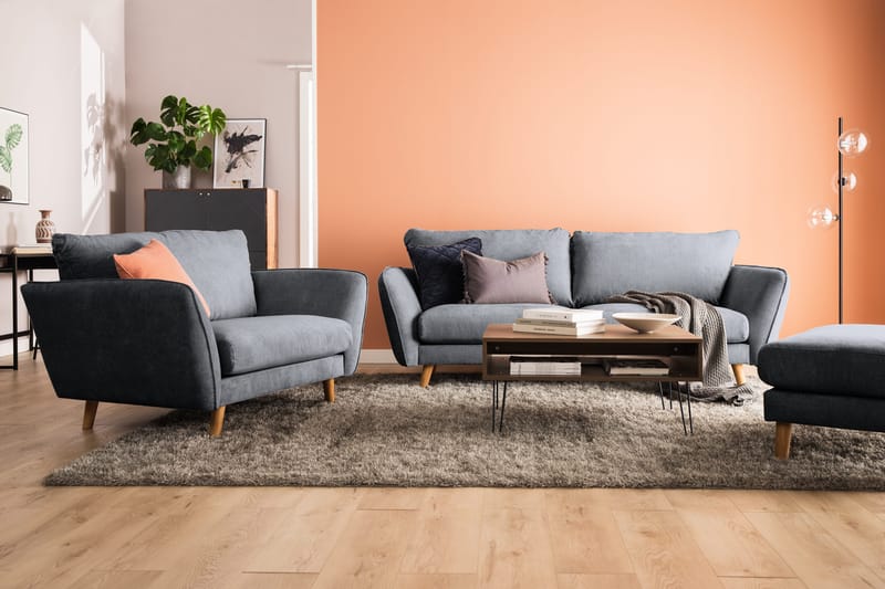 Trend Lyx Fåtölj - Mörkgrå/Svart - Products - Möbler - Fåtölj & stolar - Fåtölj