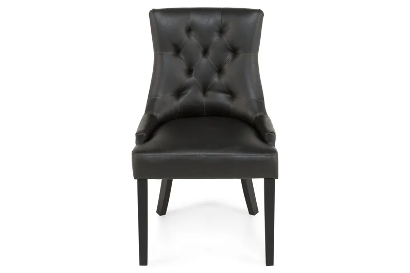 Tuva Matstol Konstläder - Svart - Products - Möbler - Fåtölj & stolar - Matstol & köksstol