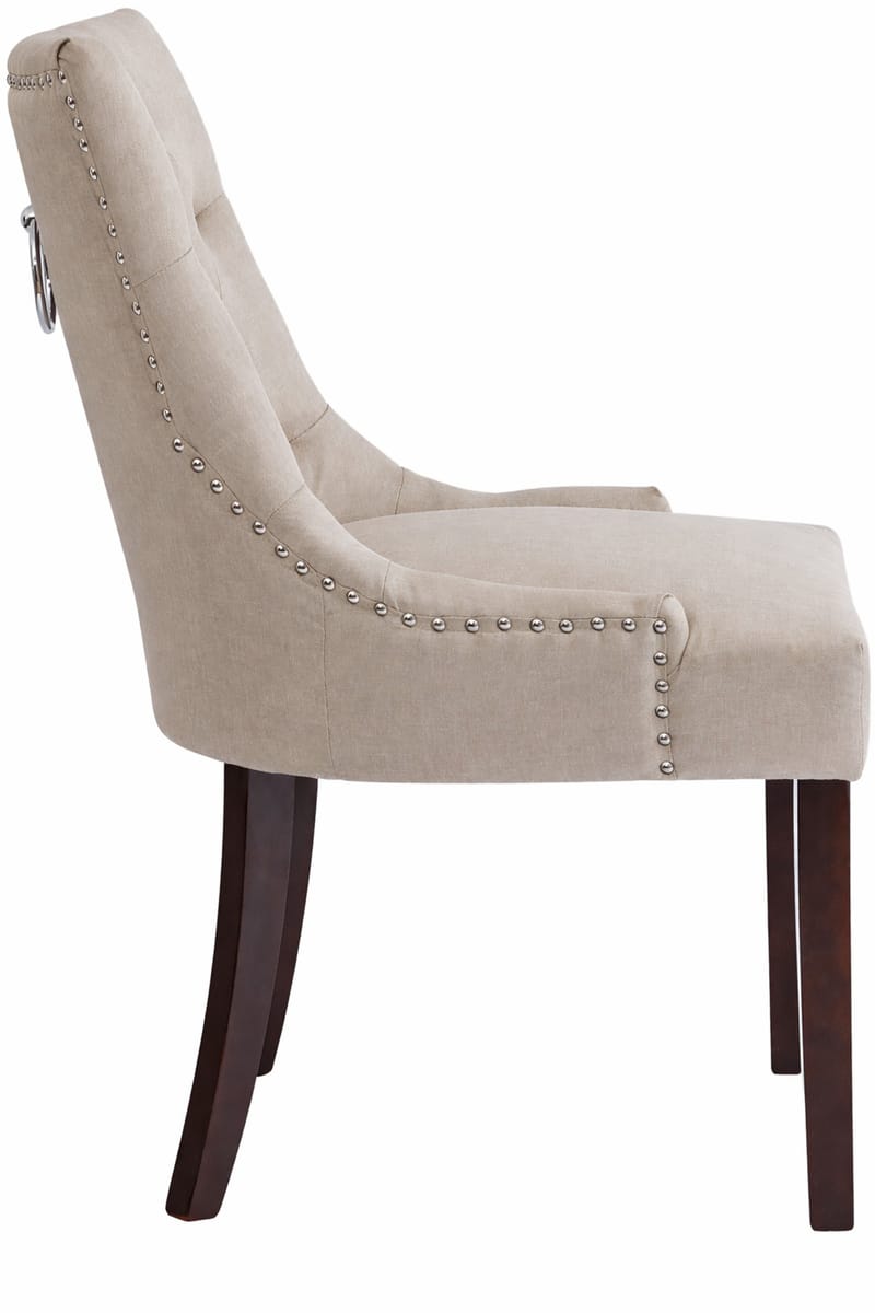 Tuva stol beige med bruna ben, Beige