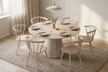 Tyrö Karmstol & matstol i massiv trä - Whitewash - Products - Möbler - Fåtölj & stolar - Karmstol