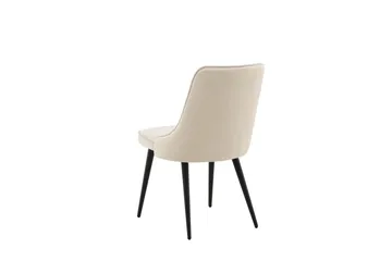 Velvet Deluxe Lyx Sammetstol - Svart/Beige - Products - Möbler - Fåtölj & stolar - Matstol & köksstol