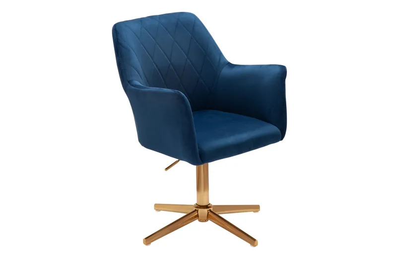 Willowdale Kontorsstol med Armstöd, Mörkblå/Guld