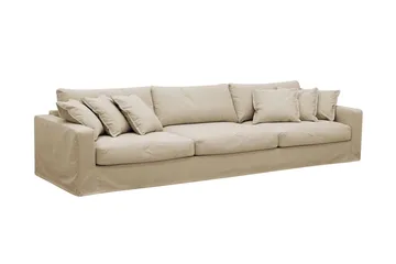 Valencia Extra Djup 5-sits soffa + fotpall med avtagbar och tvättbar klädsel - Beige - Products - Möbler - Soffa