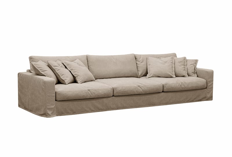 Valencia Extra Djup 5-sits soffa + fotpall med avtagbar och tvättbar klädsel - Brun - Products - Möbler - Soffa