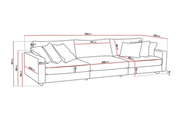 Valencia Extra Djup 5-sits Soffa i Chenille - Rostbrun - Products - Möbler - Soffa