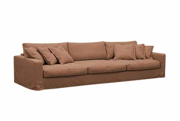 Valencia Extra Djup 5-sits Soffa med avtagbar och tvättbar klädsel - Rostbrun - Products - Möbler - Soffa