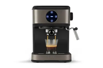 Espressomaskin Black+Decker 20 Bar - Grå - Products - Servering & matlagning - Köksmaskin - Kaffemaskin & kaffetillbehör - Espressomaskiner