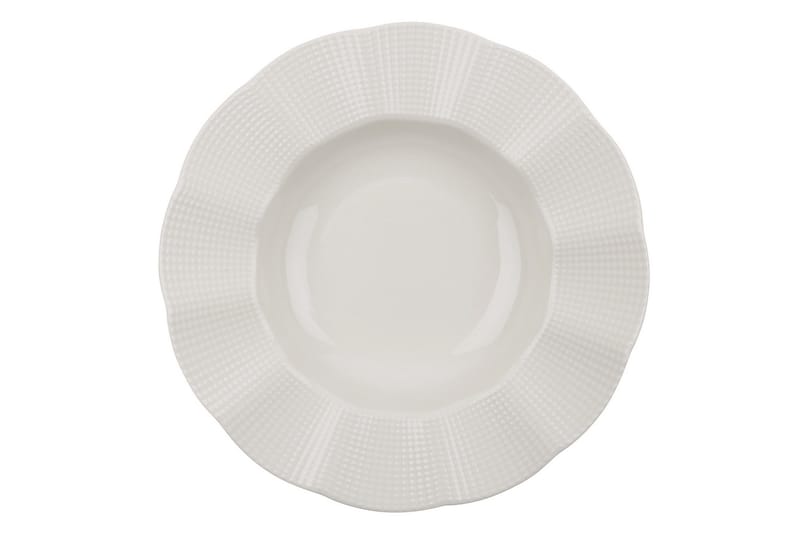 Adine Middagsservis 24 Delar Porslin - Creme - Products - Servering & matlagning - Porslin