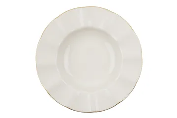 Adine Middagsservis 24 Delar Porslin - Creme/Guld - Products - Servering & matlagning - Porslin