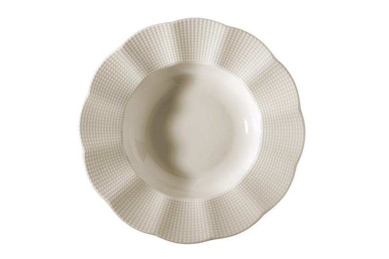 Adine Middagsservis 24 Delar Porslin - Creme - Products - Servering & matlagning - Porslin