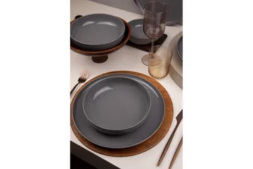 Middagset (12 delar) Athodna Antracit - Antracit - Products - Servering & matlagning - Tallrikar & skålar - Tallrikar set