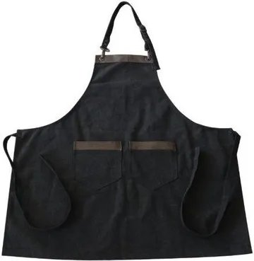 Grillförkläde i Canvas med Två Fickor 85 x 87 cm - svart - Products - Textil & mattor - Kökstextil - Förkläde