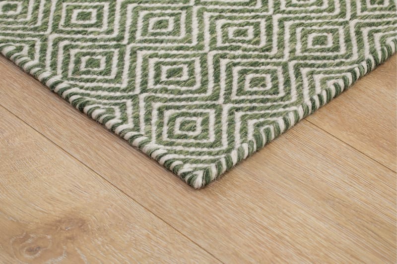 Gåsöga Ullmatta 140x200 cm Rektangulär - Grön - Products - Textil & mattor - Matta - Modern matta - Ullmatta