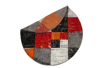 London Square Friezematta Rund 160 - Röd/Orange - Products - Textil & mattor - Matta - Modern matta - Wiltonmatta