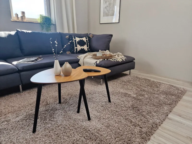 Lounge Ryamatta 160x230 cm Rektangulär - Linne - Products - Textil & mattor - Matta - Modern matta - Ryamatta