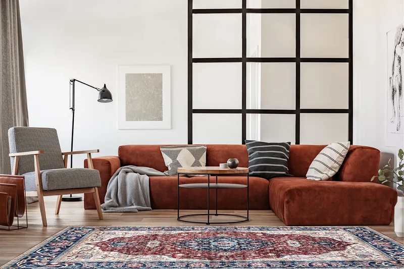 Tarfaya Friezematta 200x290 cm - Röd - Products - Textil & mattor - Matta - Modern matta - Wiltonmatta