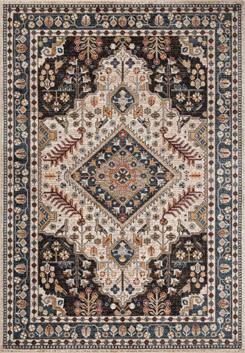 Matta Yelvi 160x230 cm, blå/beige