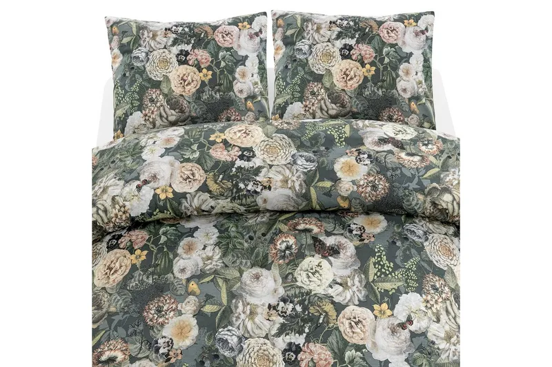 Påslakanset Dubbelsäng 3-Dels Abigail Grön, Borganäs of Sweden