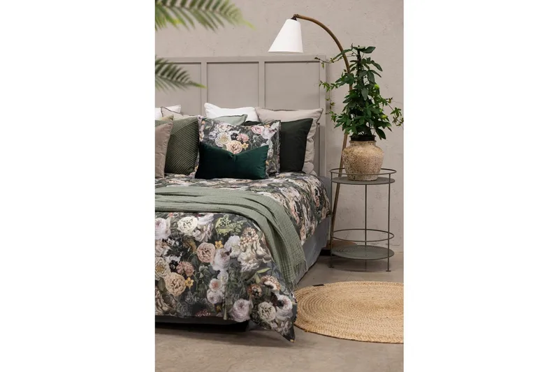 Påslakanset Dubbelsäng 3-Dels Abigail Grön - Borganäs of Sweden - Products - Textil & mattor - Sängkläder - Bäddset & påslakanset - Påslakanset dubbelsäng