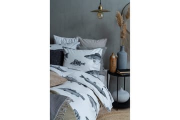 Påslakanset Enkelsäng 2-Dels Fiske Vit - Franzén - Products - Textil & mattor - Sängkläder - Bäddset & påslakanset - Påslakanset dubbelsäng