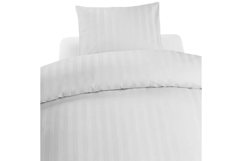 Påslakanset Enkelsäng 2-Dels Satin - Vit - Products - Textil & mattor - Sängkläder - Bäddset & påslakanset - Påslakanset dubbelsäng