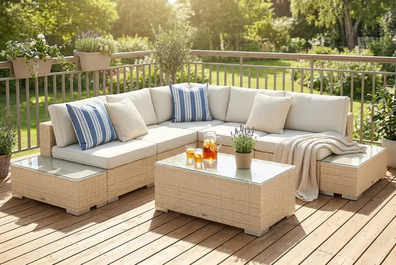 Bahamas Avslut utomhus 38x90 cm - Beige - Products - Utemöbler & utemiljö - Övrigt utemöbler - Moduler utesoffa