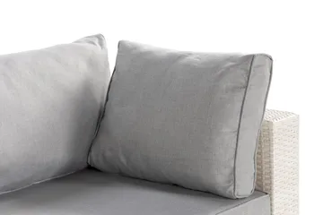 Bahamas Hörnmodul utomhus i konstrotting - Vit / Ljusgrå dynor - Products - Utemöbler & utemiljö - Övrigt utemöbler - Moduler utesoffa