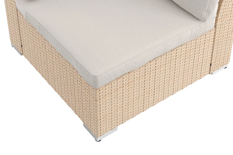 Wisconsin Hörnmodul utomhus i konstrotting med vattenavisande dyna - Beige - Products - Utemöbler & utemiljö - Övrigt utemöbler - Moduler utesoffa
